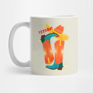 Yeehaw! Bright Cowboy Boots Mug